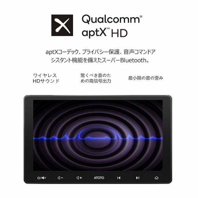 ATOTO 10.1型QLED・タッチパネル 3G+32G 2.4G/5GWIFI Bluetooth対応