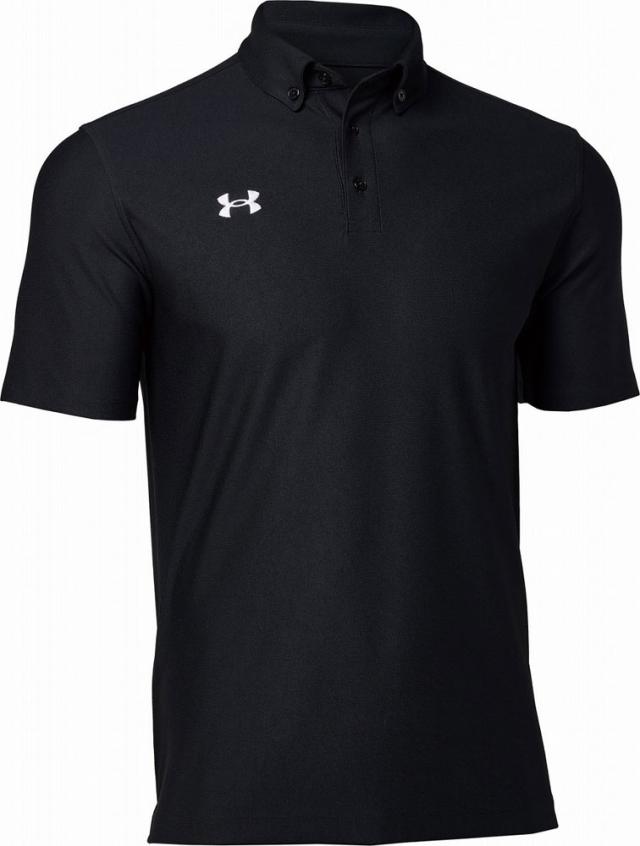 アンダーアーマー UAチーム アーマー ポロ ボタンダウン （Black/White・サイズ：LG） UNDER ARMOUR DOM-1384777-001-LG返品種別A
