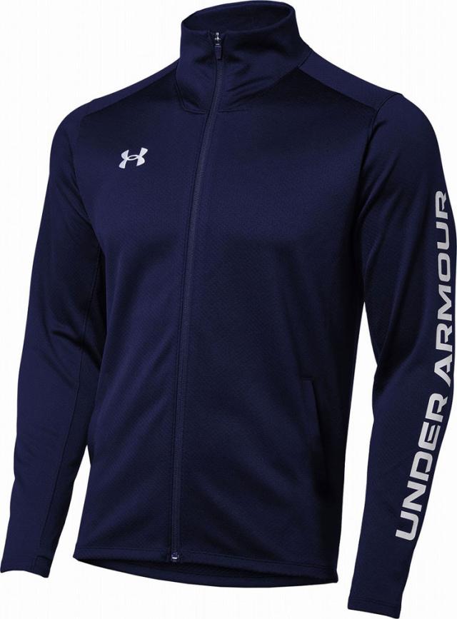 アンダーアーマー UAチーム サッカー ニット フルジップ トップス（Midnight Navy・サイズ：XS） DOM-1384780-410-XS返品種別A