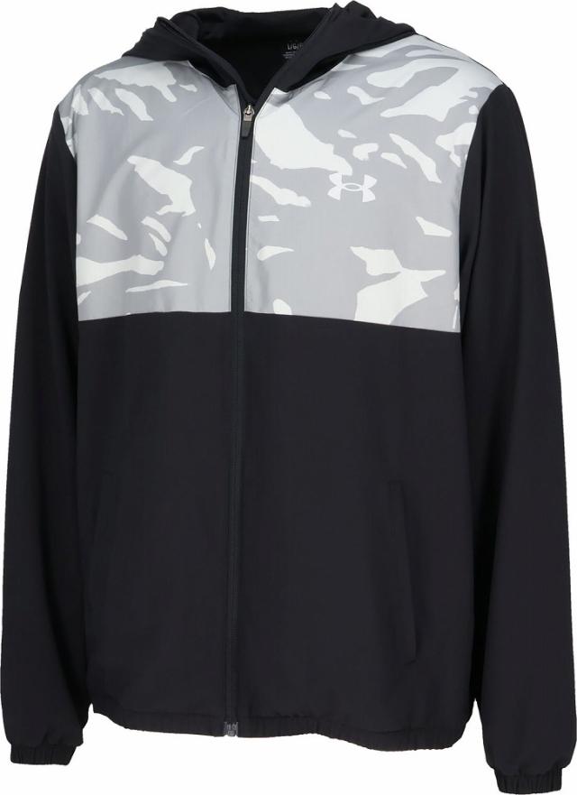 アンダーアーマー メンズ UAウーブン フルジップ フーディド ジャケット（Steel・サイズ：XXL） DOM-6007975-035-XXL返品種別A