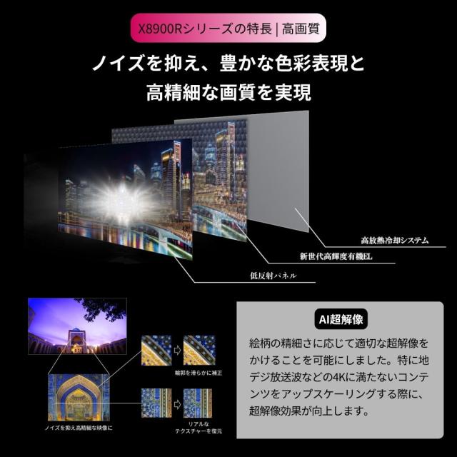 REGZA（レグザ） 48X8900R 48V型 有機ELテレビ［BS・CS 4Kチューナー内蔵］REGZA　X8 series X8900R[48X8900R] 返品種別A_3