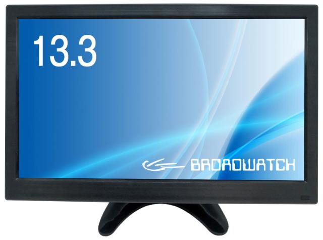 ブロードウォッチ LCD-013-1080P-G 液晶ディスプレイ(13.3型/FullHD 1920×1080/HDMI/VGA/BNC/RCA)(ブラック)[LCD0131080PG] 返品種別A