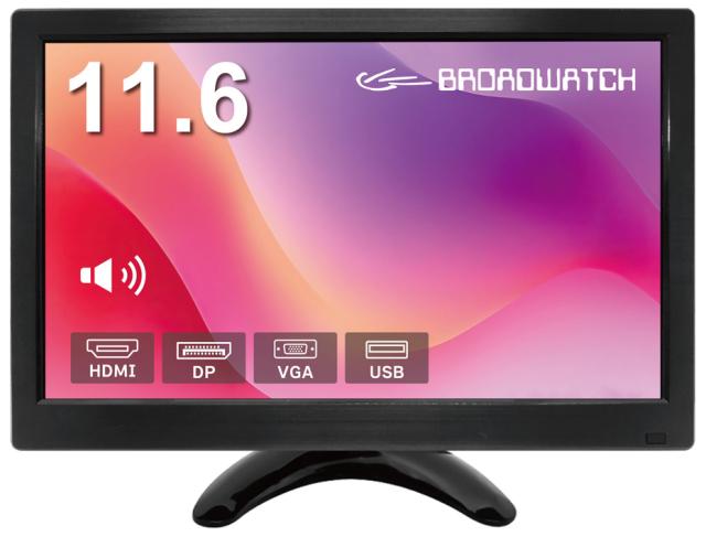 ブロードウォッチ LCD-011 液晶ディスプレイ(11.6型/TFT/FullHD 1920×1080/HDMI/VGA)(ブラック)[LCD011ブロドウチ] 返品種別A