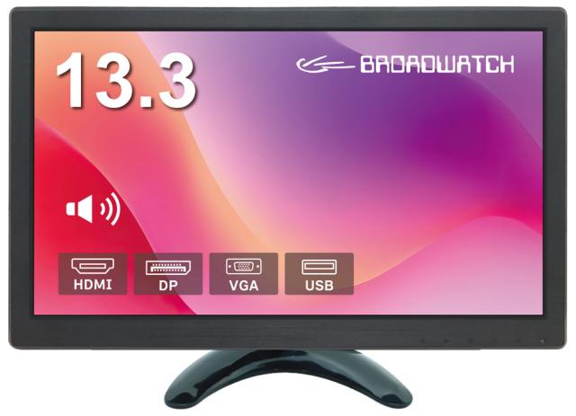ブロードウォッチ LCD-013 液晶ディスプレイ(13.3型/TFT/FullHD 1920×1080/HDMI/VGA)(ブラック)[LCD013ブロドウチ] 返品種別A