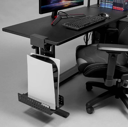 バウヒュッテ ゲーム機収納ラックデスク下タイプ(ブラック