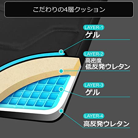 バウヒュッテ BC-150G-BK ゲーミング座布団ラージ(ブラック)Bauhutte (バウヒュッテ)[BC150GBK] 返品種別A_4