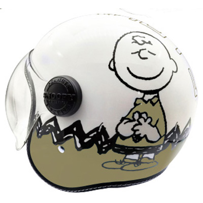 アークス SNJ-113 SNOOPYジェットシールドヘルメット　スヌーピー＆チャーリーブラウン（ベージュ）[SNJ113] 返品種別B