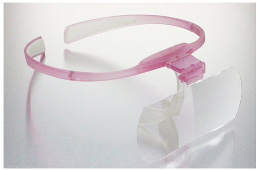 エリカオプチカル HAWK EYE（ヘッドルーペ）【1.6倍】（ピンクマット） HAWKEYE-ピンクX1.6返品種別A