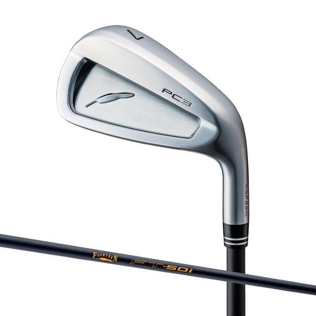フォーティーン New PC-3 アイアン 4本セット(＃7〜P) (FT-50i カーボンシャフト・ワンフレックス)  NEWPC3_I7-P_FT50I返品種別A
