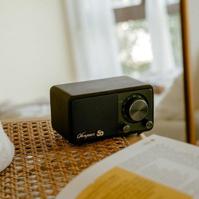 サンジーン FMラジオ・Bluetoothスピーカー（ダークウォールナット）【FM専用】　Sangean創立50周年記念モデル WR-301-50THDW返品種別A