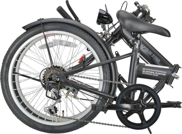 キャプテンスタッグ 折りたたみ自転車 20インチ（マットブラック 
