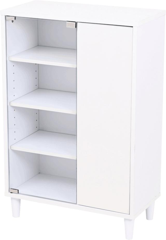 JK-PLAN(ジェイケイ・プラン) FSI-0004-WH 扉付きラック（WH）[FSI0004WH] 返品種別A