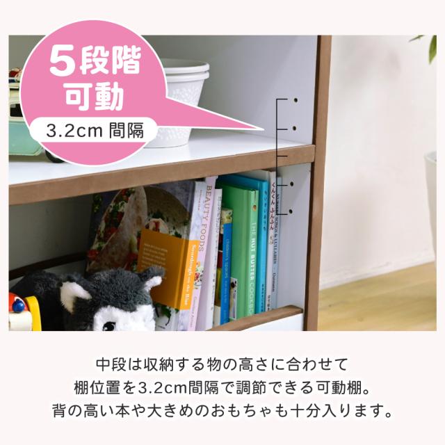 JK-PLAN(ジェイケイ・プラン) FES-0007-WHPK ランドセルラック キャスター付き収納ワゴン(ホワイト/ピンク)[FES0007WHPK] 返品種別A_6