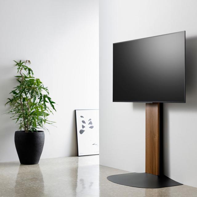 朝日木材加工 WS-B840-DB 40〜77V型まで対応 壁寄せテレビスタンド（ウォルナット＆ブラック）ASAHI SWING[WSB840DB] 返品種別A_5