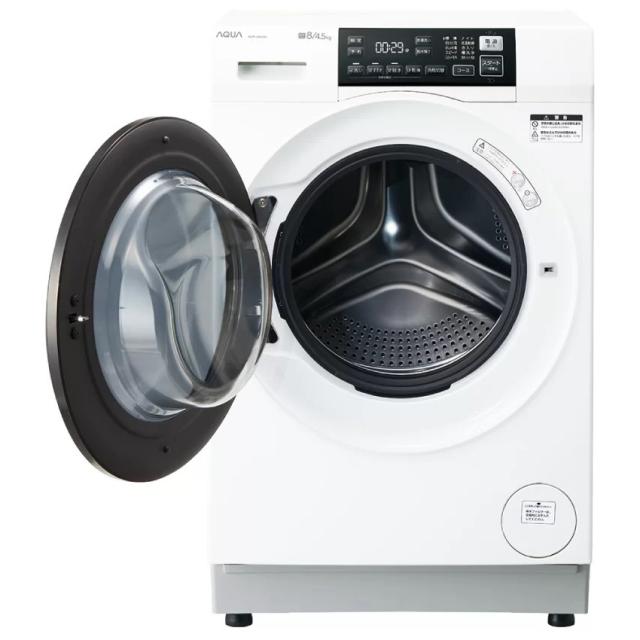 アクア AQW-D8A-L-W 8.0kg ドラム式洗濯乾燥機【左開き】ホワイトAQUA[AQWD8ALW] 返品種別A