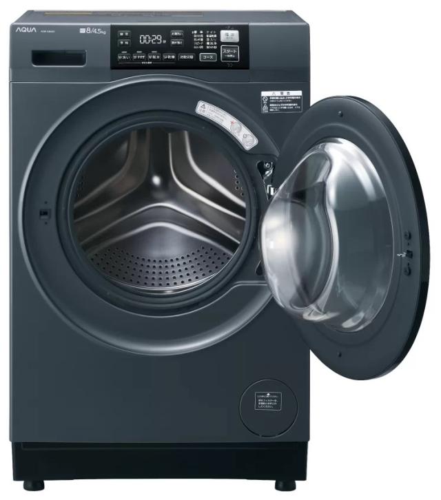 アクア AQW-D8A-R-K 8.0kg ドラム式洗濯乾燥機【右開き】サファイアブラックAQUA[AQWD8ARK] 返品種別A
