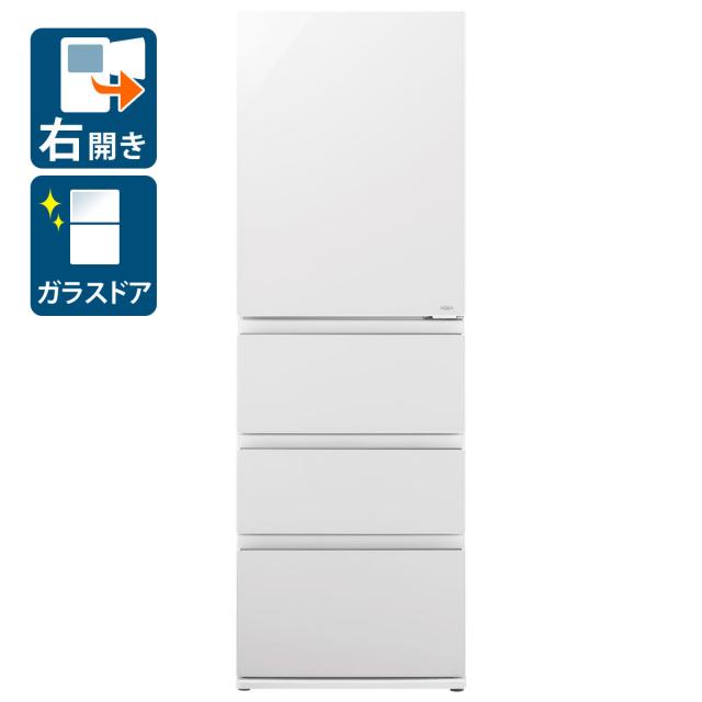 アクア AQR-VZ43R-W 433L 4ドア冷蔵庫（クリアシェルホワイト）【右開き】AQUA DELIE+ デリエプラス[AQRVZ43RW] 返品種別A