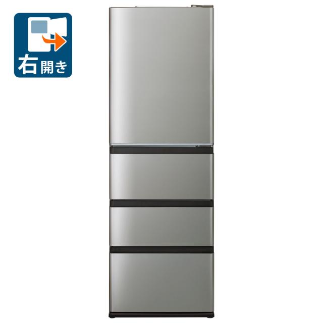 アクア AQR-V43R-S 433L 4ドア冷蔵庫（チタンシルバー）【右開き】AQUA DELIE+ デリエプラス[AQRV43RS] 返品種別A