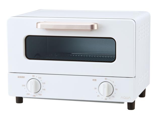 アクア AQT-CG12T-W オーブントースター　ホワイトAQUA　グラファイト式瞬速黒鉛ヒーター　2枚焼きトースター[AQTCG12TW] 返品種別A