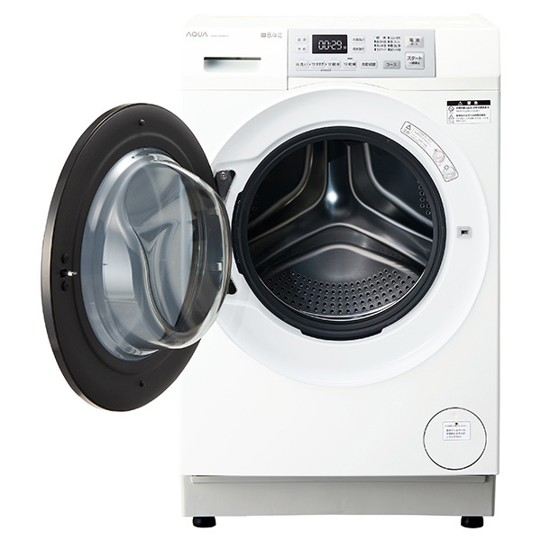 アクア AQW-SD8A-L-W 8.0kg ドラム式洗濯乾燥機【左開き】ホワイトAQUA まっ直ぐドラム[AQWSD8ALW] 返品種別A
