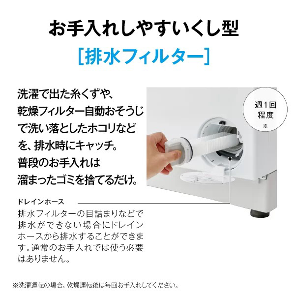 アクア AQW-SD8A-R-W 8.0kg ドラム式洗濯乾燥機【右開き】ホワイトAQUA まっ直ぐドラム[AQWSD8ARW] 返品種別A