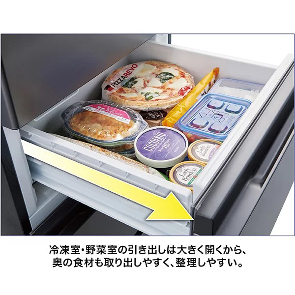 アクア AQR-36AL-DS 362L 4ドア冷蔵庫（ブライトダークシルバー）【左