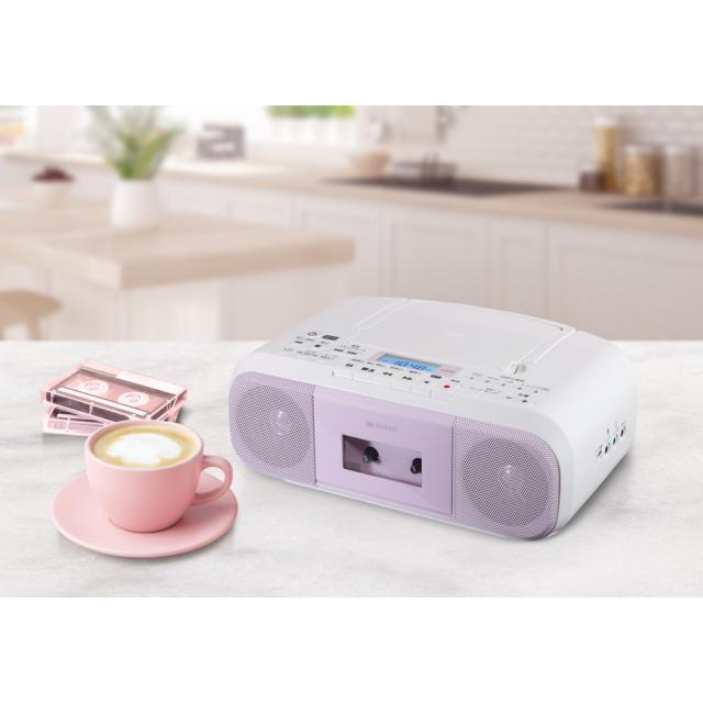 東芝 AX-KCR60(P) CDラジオカセットレコーダー（ピンク）TOSHIBA AUREX