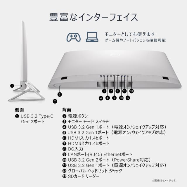 DELL｜デル AD77-FNWHBJ 23.8型 オールインワンデスクトップパソコン
