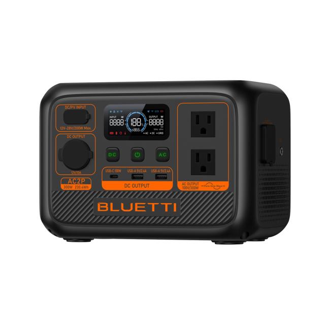 BLUETTI AC2P 小型ポータブル電源　230Wh AC出力コンセント2口　USB-C出力搭載[AC2Pブルテ] 返品種別B