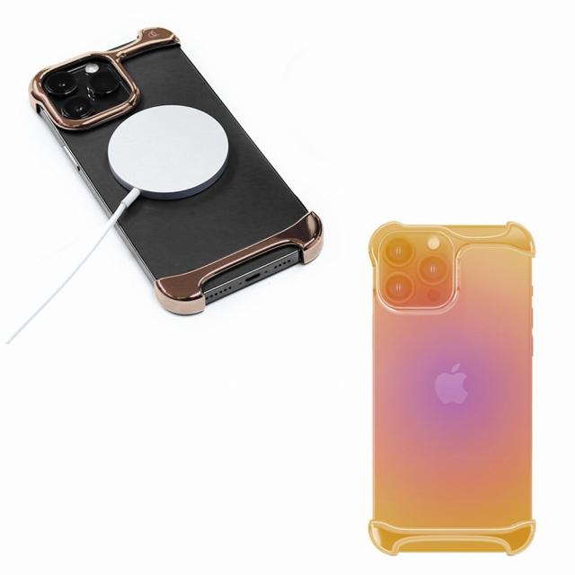 Arc AC27047I16PR iPhone 16 Pro用 Arc Pulse バンパーケース（アルミ・ローズブロンズ）[AC27047I16PR] 返品種別A_7