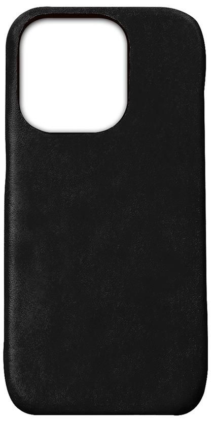 abbi ABS27317I16PR iPhone 16 Pro用 LISCIO イタリアンレザー MagSafe対応バックカバー（ブラック）[ABS27317I16PR] 返品種別A