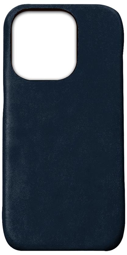 abbi ABS27319I16PR iPhone 16 Pro用 LISCIO イタリアンレザー MagSafe対応バックカバー（ネイビー）[ABS27319I16PR] 返品種別A