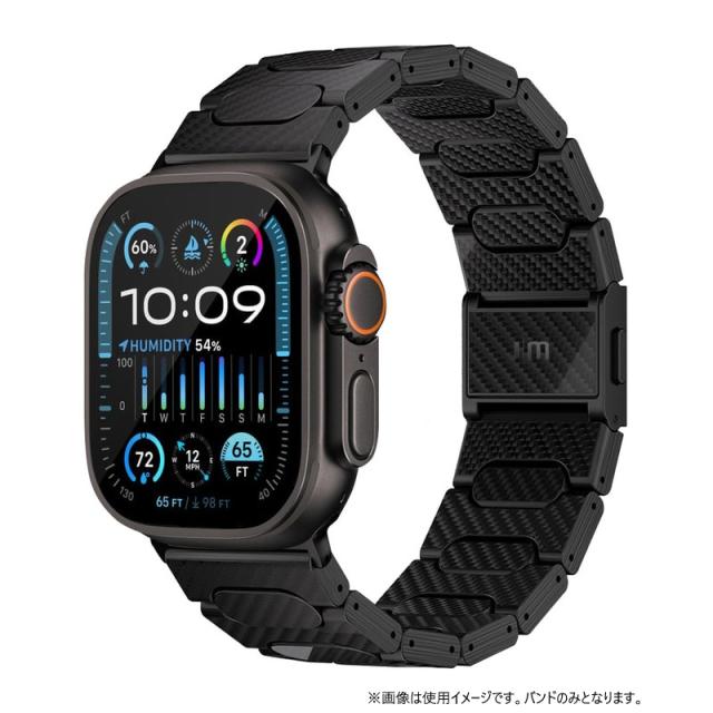Just Mobile（ジャストモバイル） Apple Watch 49/46/45/44mm用　Watch Band 1K カーボンファイバー Just Mobile JM27401AW返品種別A