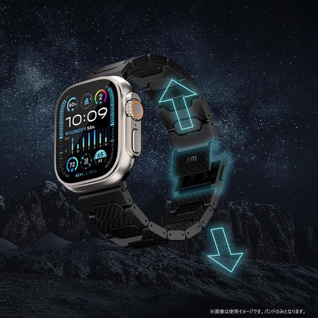 Just Mobile（ジャストモバイル） Apple Watch 49/46/45/44mm用　Watch Band 1K カーボンファイバー Just Mobile JM27401AW返品種別A_4