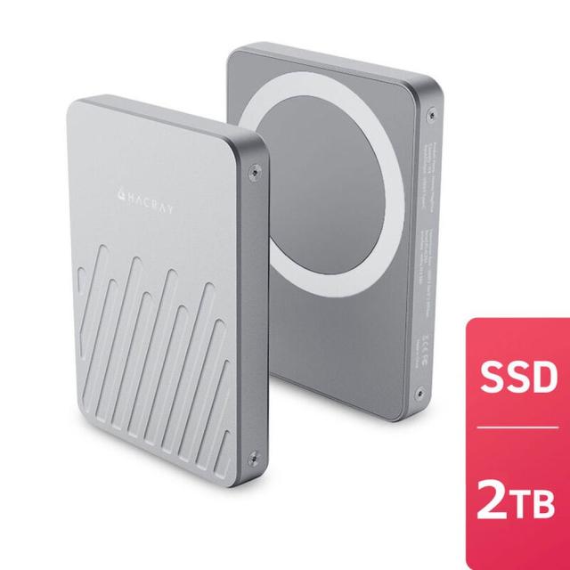 HACRAY｜ハクライ HR27402 Apple ProRes動画 MagDrive MagSafe対応 外付け SSD（2TB）[HR27402] 返品種別B