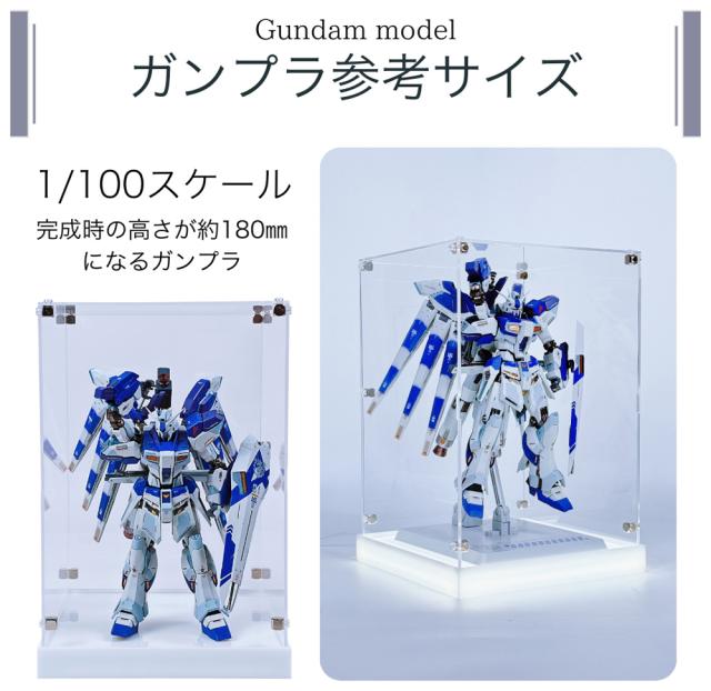 JK-PLAN(ジェイケイ・プラン) JPS-0003-CL ディスプレイケース LEDベース付 4面透明PLAY STOW LED付アクリルBOX[JPS0003CL] 返品種別A_8