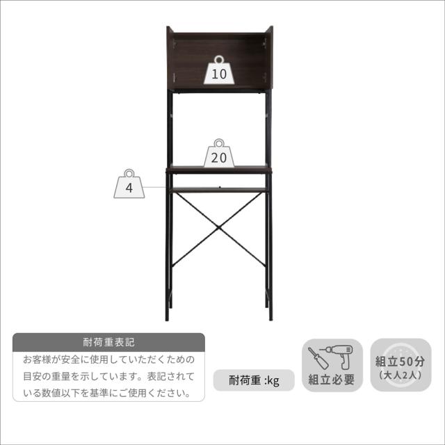 JK-PLAN(ジェイケイ・プラン) UNI-0015-WHWH キッチンラック ゴミ箱上収納 ミドルタイプ（WHWH）[UNI0015WHWH] 返品種別A_14