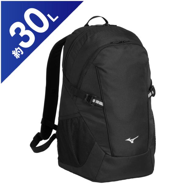 ミズノ 33JDD10309F チームバックパック（ブラック・サイズ：L33×W21×H51cm・容量：30L）[33JDD10309F] 返品種別A 6,375円