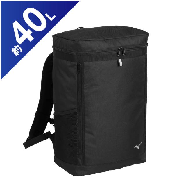 ミズノ 33JDD10409F チームバックパック（ブラック・サイズ：L31×W20×H51cm・容量：40L）[33JDD10409F] 返品種別A