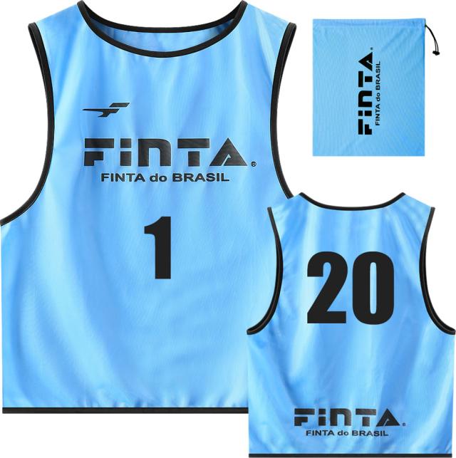 FINTA（フィンタ） サッカー・フットサル用　ビブス　20枚入り（サックス・サイズ：フリー） ジュニア用 FNT-FT6557-2200-JF返品種別A