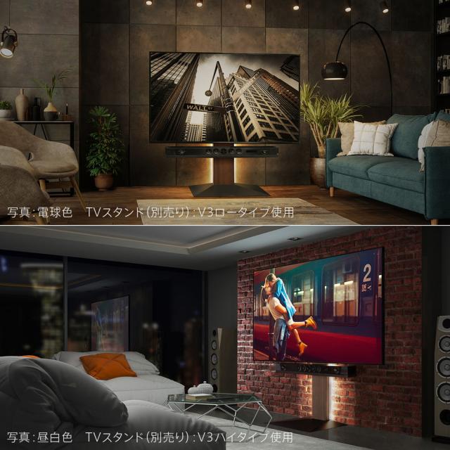 ナカムラ WLLD96111 WALLテレビスタンド V2・V3・V5（ハイタイプ対応） LED間接照明EQUALS[WLLD96111] 返品種別A_2