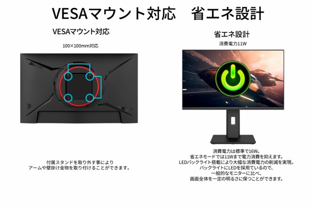 JAPANNEXT 23.8インチ Fast IPS フルHD(1920x1080)ゲーミングモニター