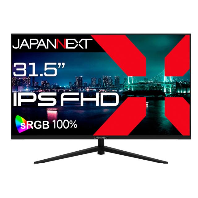 JAPANNEXT｜ジャパンネクスト JN-IPS315F 液晶ディスプレイ(31.5型/IPS/FullHD 1920×1080/75Hz/8ms/HDMI1.4/VESA)(ブラック)[JNIPS315F] 返品種別A