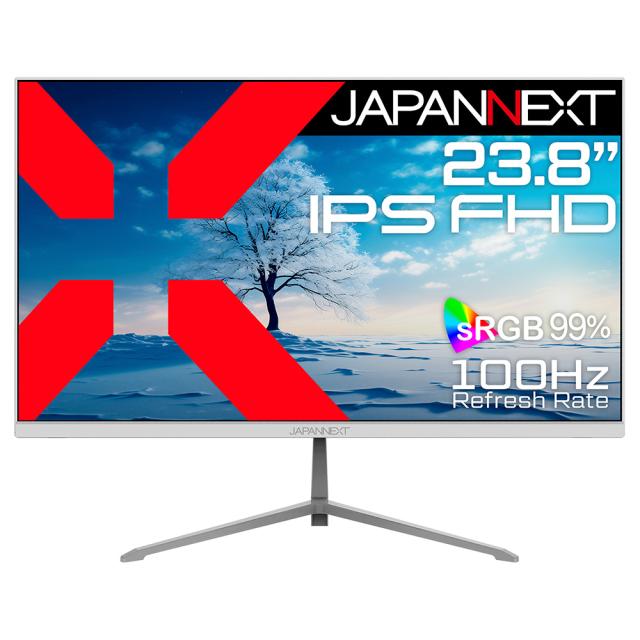 JAPANNEXT｜ジャパンネクスト JN-IPS238FHD2-C6-W 液晶ディスプレイ(23.8型/IPS(HIS)/FullHD 1920×1080/100Hz/7ms)(ホワイト)[JNIPS238FHD2C6W] 返品種別A