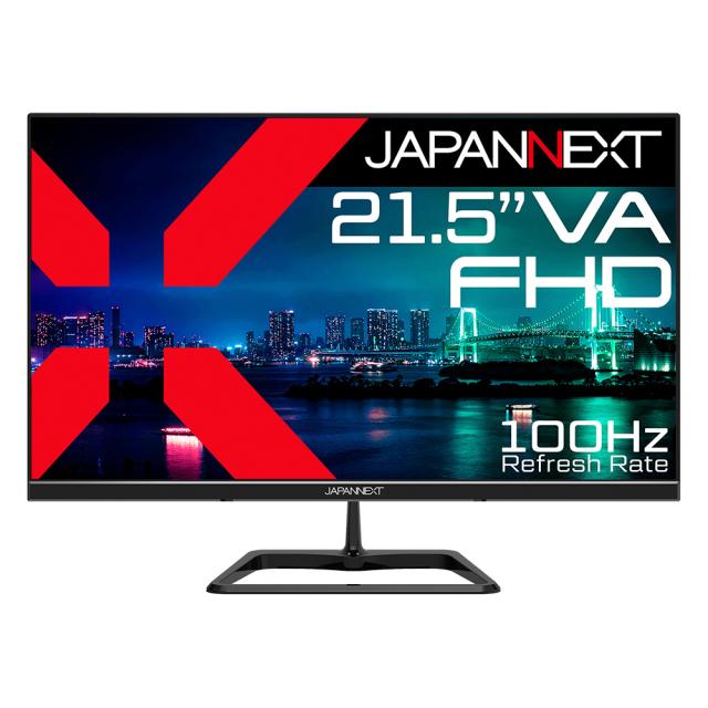 JAPANNEXT｜ジャパンネクスト JN-V215DF2 液晶ディスプレイ(21.5型/VA/FullHD 1920×1080/100Hz/20ms/HDMI1.4/VESA)(ブラック)[JNV215DF2] 返品種別A