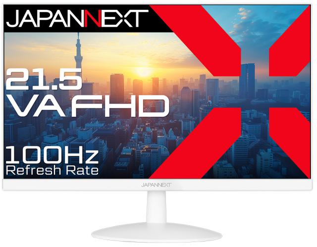 JAPANNEXT｜ジャパンネクスト 液晶ディスプレイ(21.5型/VA/FullHD 1920×1080/100Hz/14ms/HDMI1.4/VESA)(ホワイト) JN-V215F2-W返品種別A