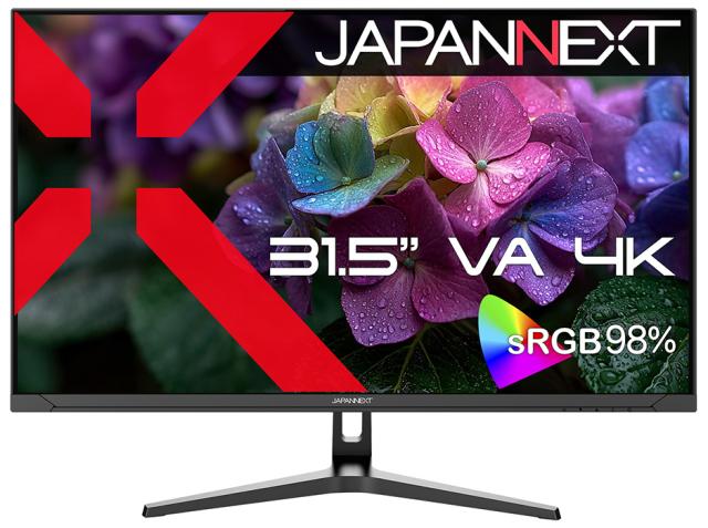 JAPANNEXT｜ジャパンネクスト JN-V3152UHDR-G 液晶ディスプレイ(31.5型/VA/4K 3840×2160/60Hz/12ms/HDR10/HDMI2.0/DP1.4/VESA/PIP・PBP対応/2年保証)(ブラック)[JNV3152UHDRG] 返品種別A