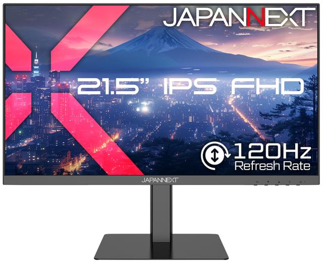 JAPANNEXT｜ジャパンネクスト JN-215IPS120F-HSP 液晶ディスプレイ(21.5型/IPS(ADS)/FullHD 1920×1080/120Hz/14ms/HDR/HDMI1.4/DP1.2/VESA)(ブラック)[JN215IPS120FHSP] 返品種別A