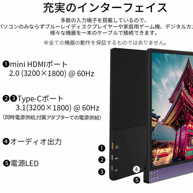JAPANNEXT（ジャパンネクスト） JN-MD-IPS133WQHDP 13.3型 ポータブル