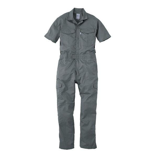 エスケープロダクト GE-525-04-S シャドーストライプ・サマー半袖ツナギ グレー SサイズSK-PRODUCT[GE52504S] 返品種別B